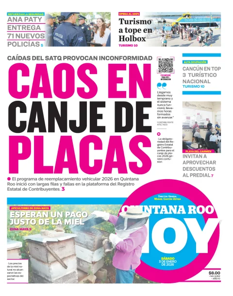Portada de Quintana Roo Hoy (portada)
