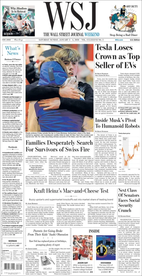 Portada de The Wall Street Journal