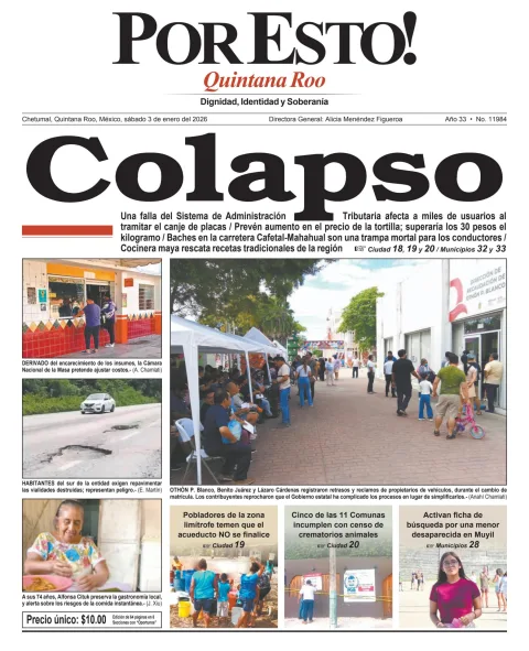 Portada de Por Esto (quintana Roo Chetumal)
