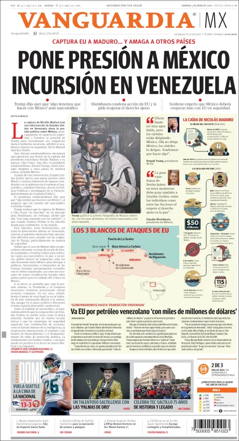 Portada de Vanguardia