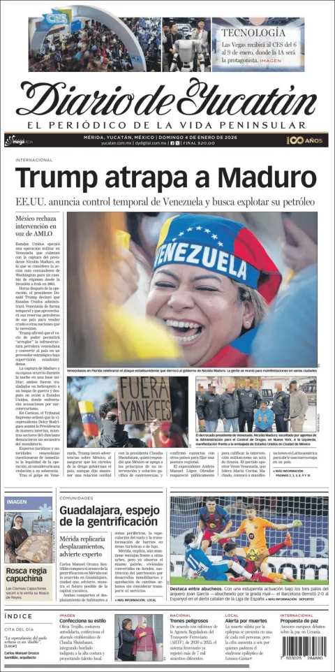 Portada de Diario de Yucatán