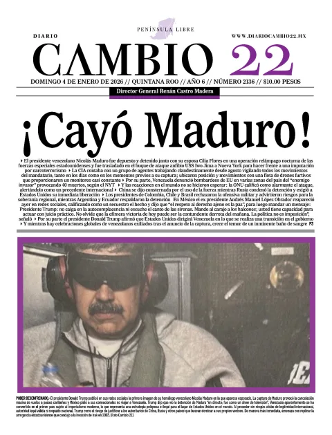 Portada de Diario Cambio 22 (portada)