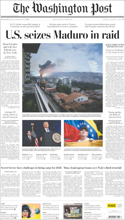 Portada de The Washington Post