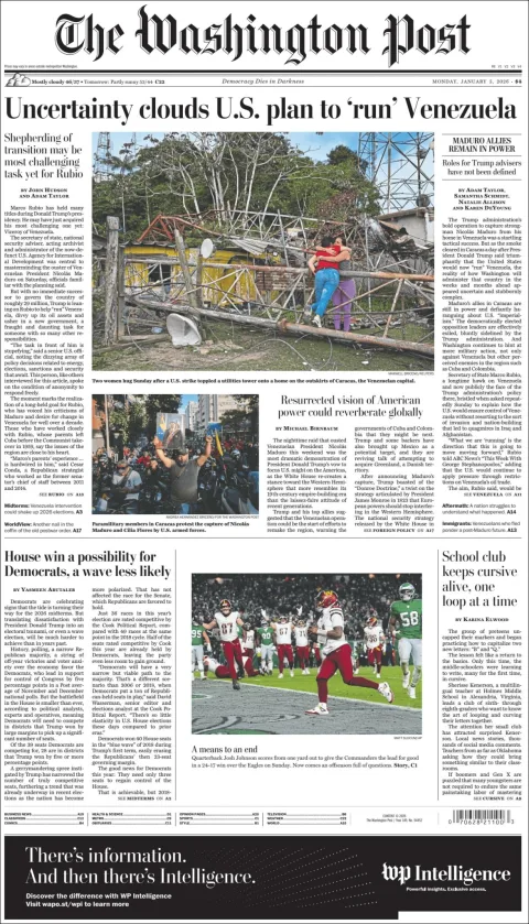 Portada de The Washington Post