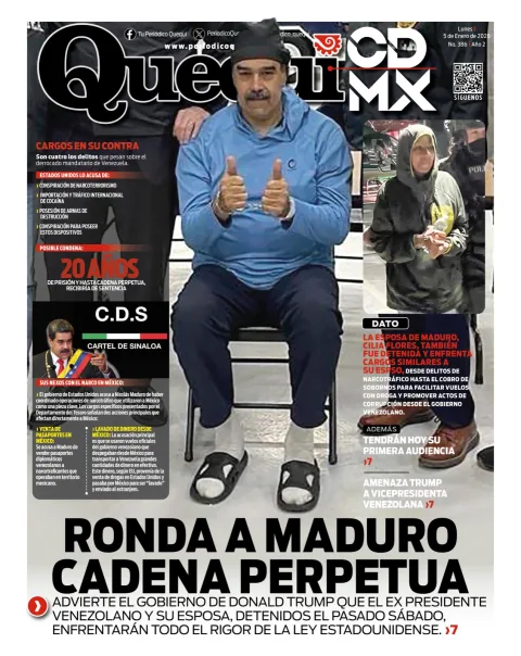 Portada de Quequi CDMX del lunes, 5 de enero de 2026