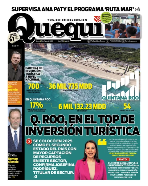 Portada de Quequi del jueves, 15 de enero de 2026