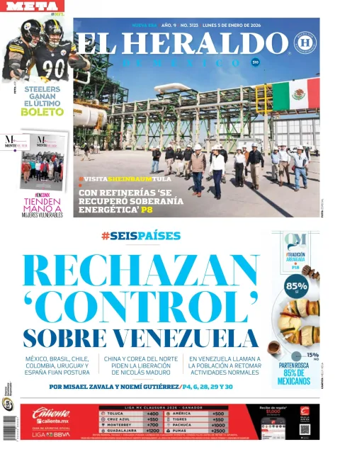 Portada de El Heraldo de Mexico