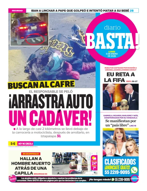 Portada de Basta! (contraportada)