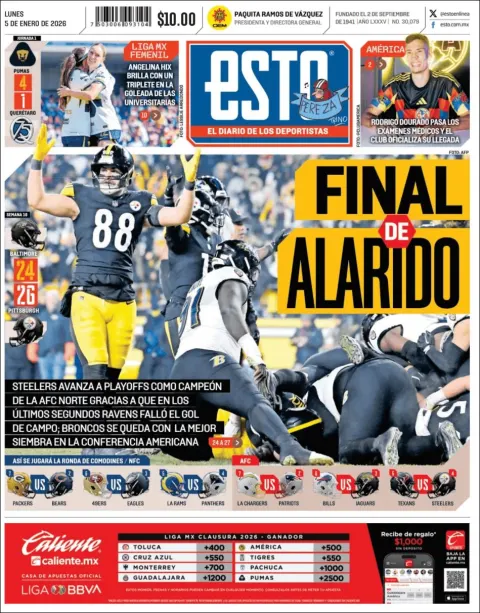 Portada de Esto del lunes, 5 de enero de 2026