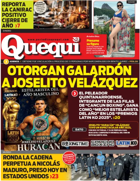 Portada de Quequi del lunes, 5 de enero de 2026