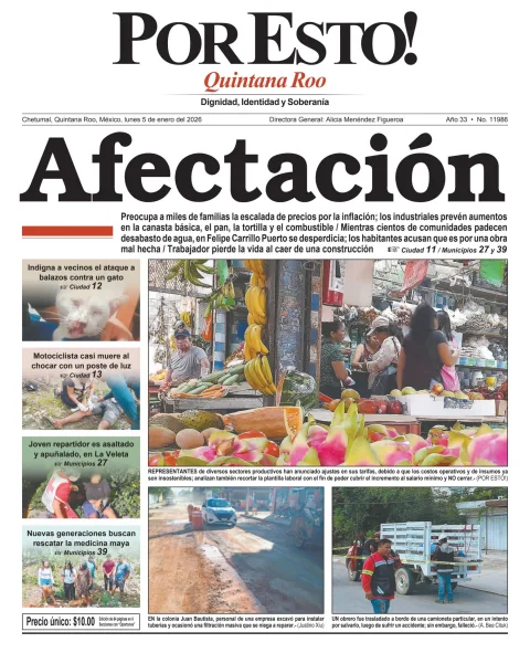 Portada de Por Esto (quintana Roo Chetumal)