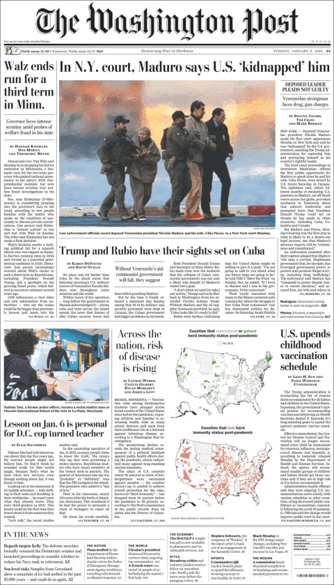 Portada de The Washington Post