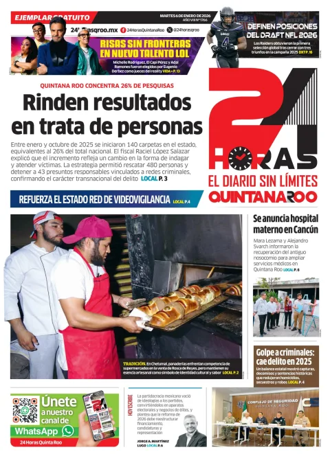 Portada de 24 Horas Quintana Roo