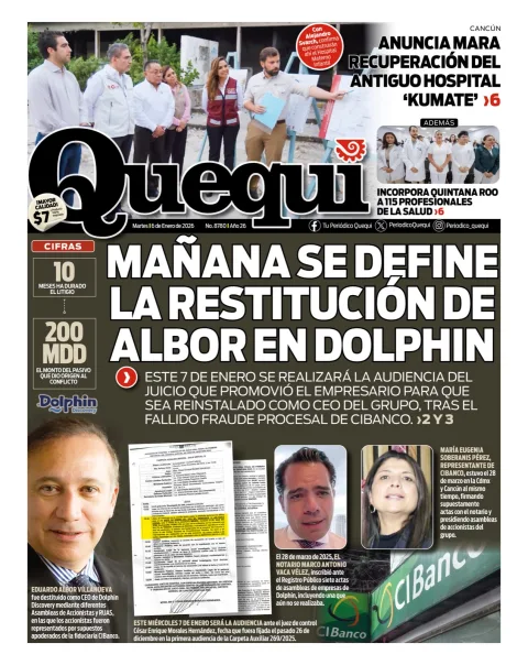 Portada de Quequi del martes, 6 de enero de 2026
