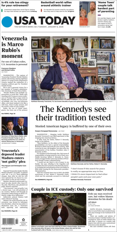 Portada de Usa Today