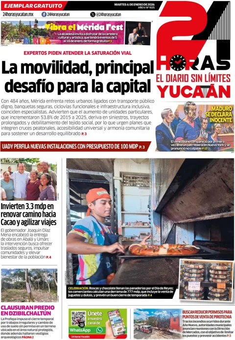 Portada de 24 Horas Yucatan