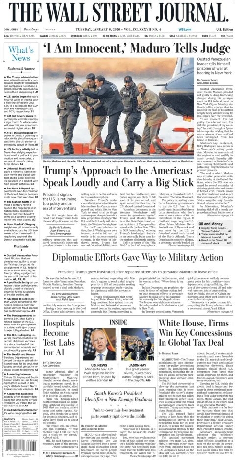 Portada de The Wall Street Journal