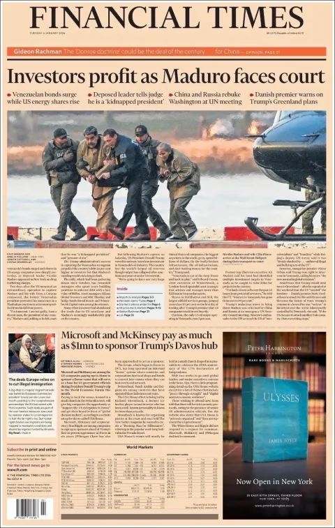 Portada de Financial Times del martes, 6 de enero de 2026