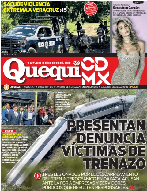 Portada de Quequi CDMX (contraportada) del martes, 6 de enero de 2026