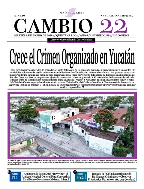 Portada de Diario Cambio 22 (portada) del martes, 6 de enero de 2026