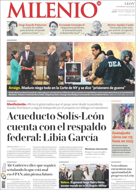 Portada de Milenio Leon del martes, 6 de enero de 2026