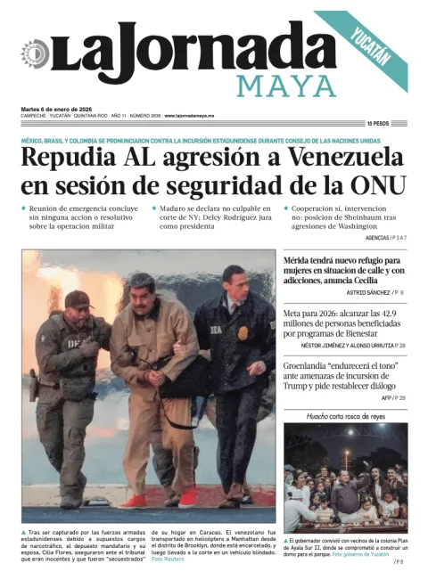Portada de La Jornada Maya Yucatán del martes, 6 de enero de 2026