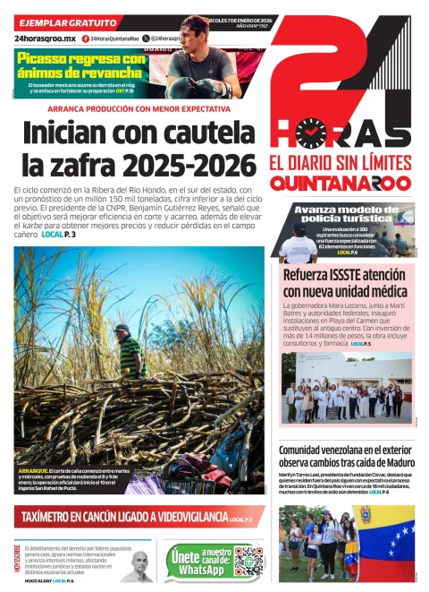 Portada de 24 Horas Quintana Roo