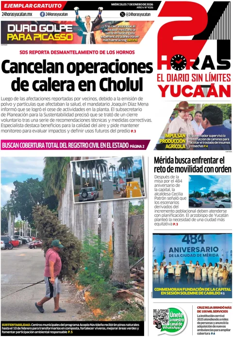 Portada de 24 Horas Yucatan