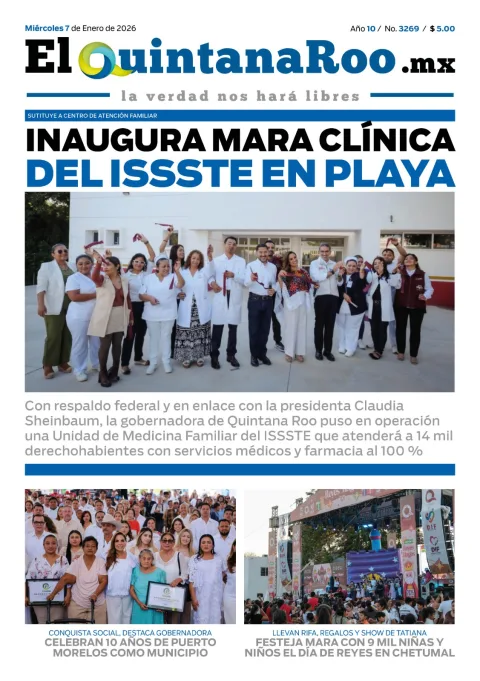 Portada de El Quintana Roo (portada) del 2026-01-07