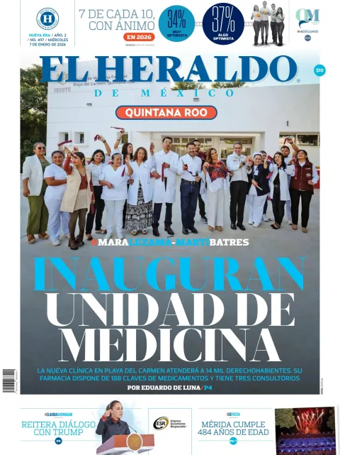 Portada de El Heraldo de Mexico - Quintana Roo