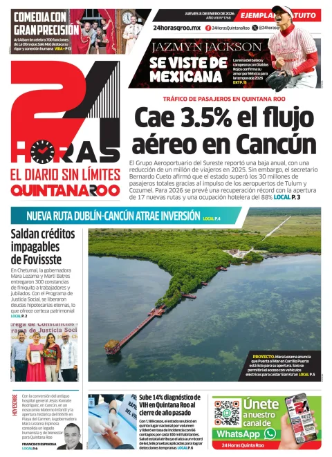 Portada de 24 Horas Quintana Roo