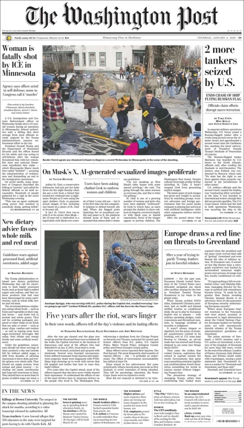 Portada de The Washington Post