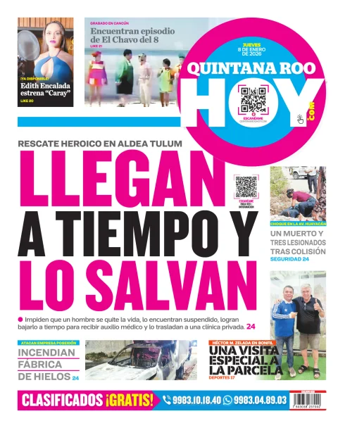 Portada de Quintana Roo Hoy (contraportada)