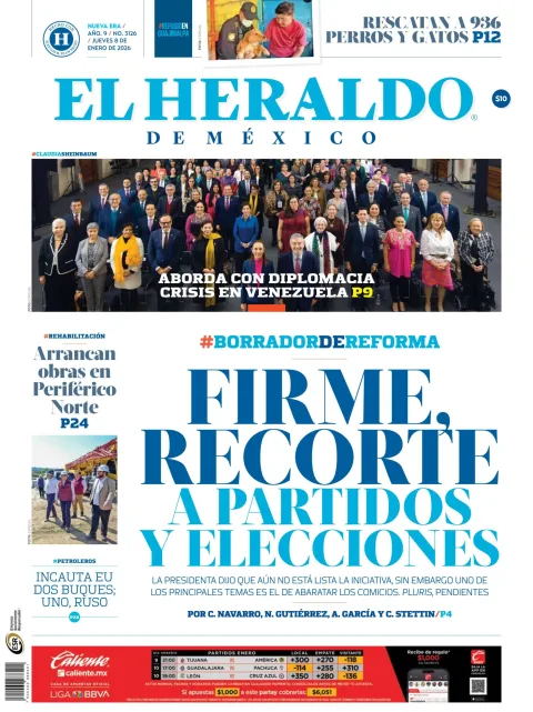 Portada de El Heraldo de Mexico