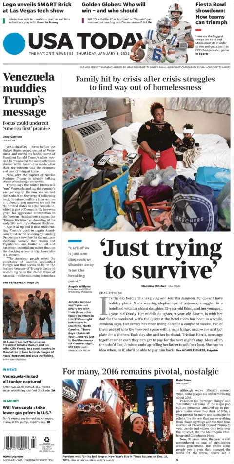 Portada de Usa Today