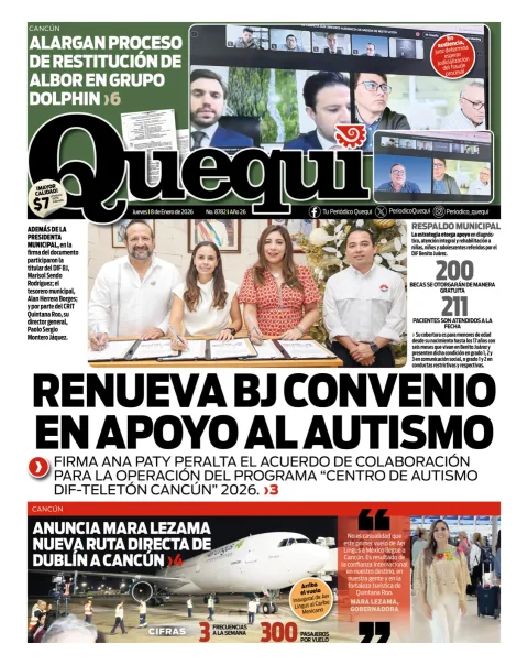 Portada de Quequi del jueves, 8 de enero de 2026