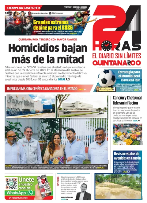Portada de 24 Horas Quintana Roo