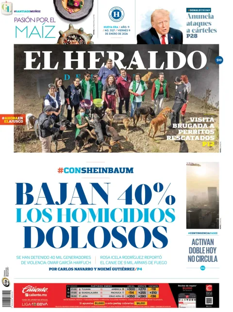 Portada de El Heraldo de Mexico
