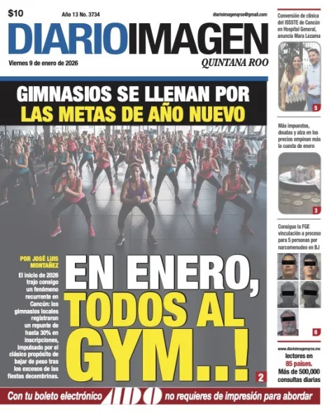 Portada de Diario Imagen Quintana Roo del viernes, 9 de enero de 2026