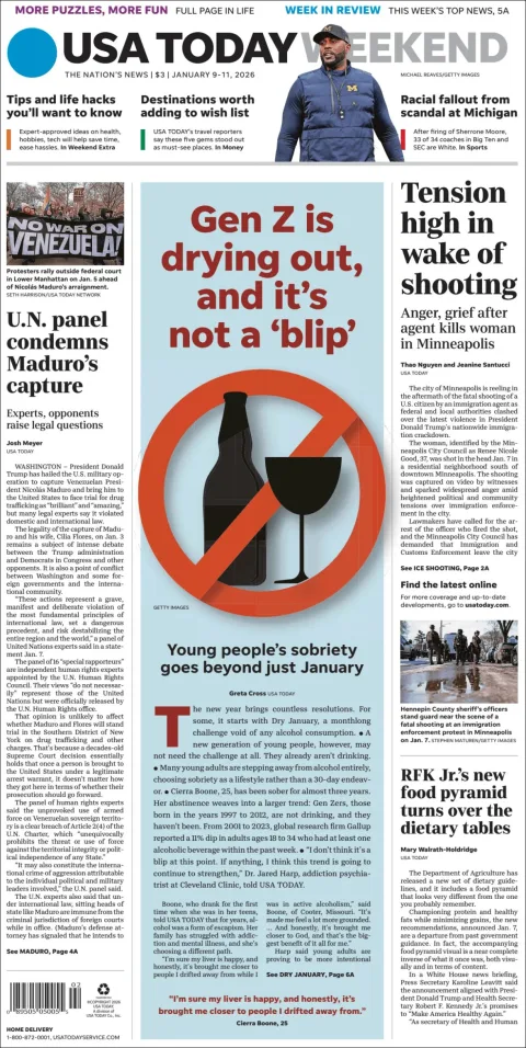 Portada de Usa Today