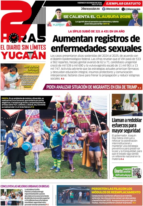Portada de 24 Horas Yucatan