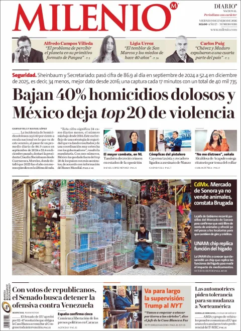 Portada de Milenio