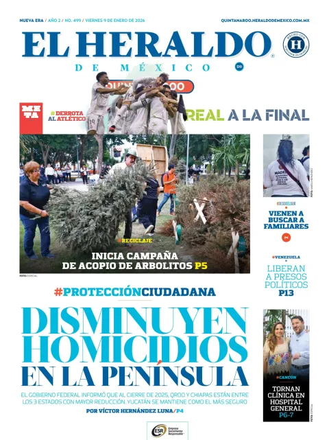 Portada de El Heraldo de Mexico - Quintana Roo