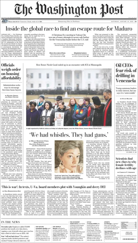 Portada de The Washington Post