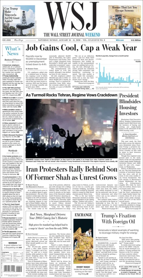 Portada de The Wall Street Journal