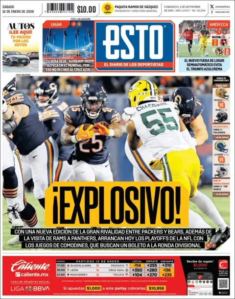 Portada de Esto del sábado, 10 de enero de 2026
