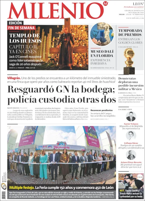 Portada de Milenio Leon del sábado, 10 de enero de 2026