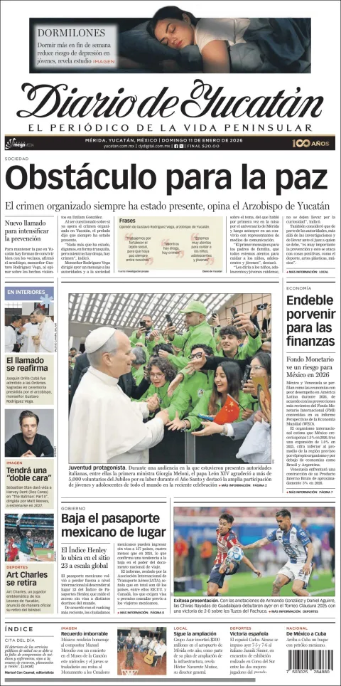 Portada de Diario de Yucatán