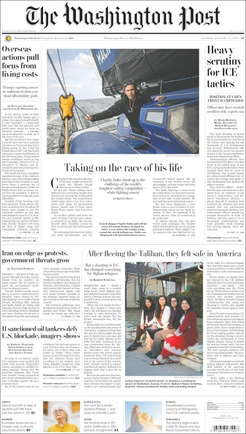 Portada de The Washington Post