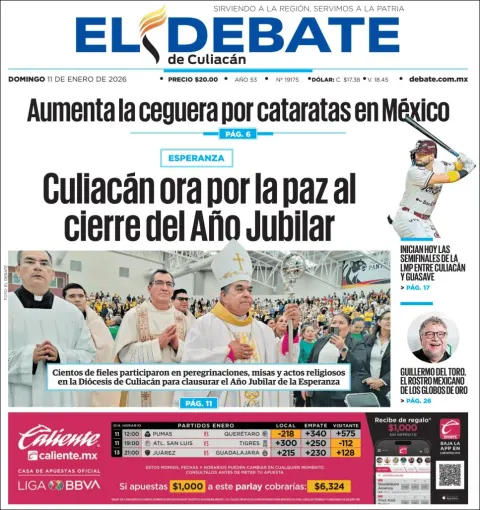 Portada de El Debate de Culiacan